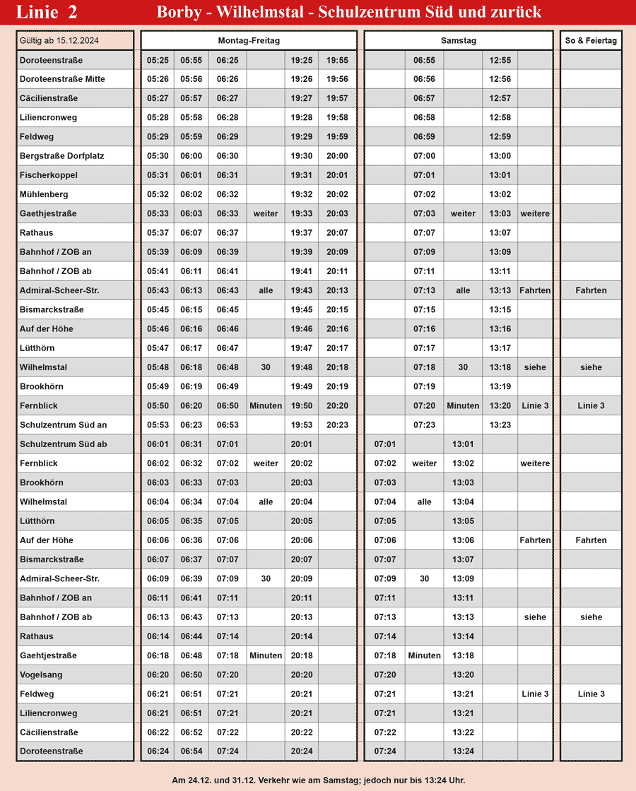 Stadtverkehr Eckernförde Fahrplan